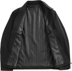 Men's Lightweight Collared Zip Jacket – Minimalist Shirt-Collar
