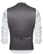 Men's Classic Slim Fit Formal Waistcoat – Tailored V-Neck Buttoned Suit
