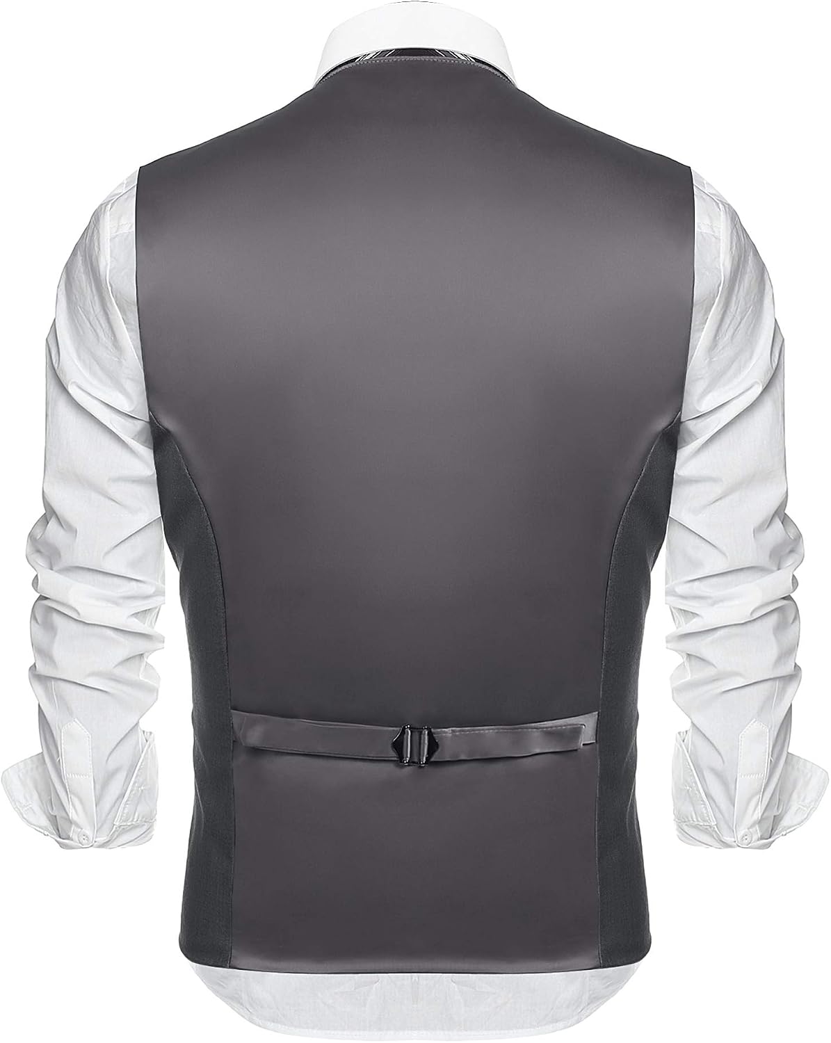 Men's Classic Slim Fit Formal Waistcoat – Tailored V-Neck Buttoned Suit