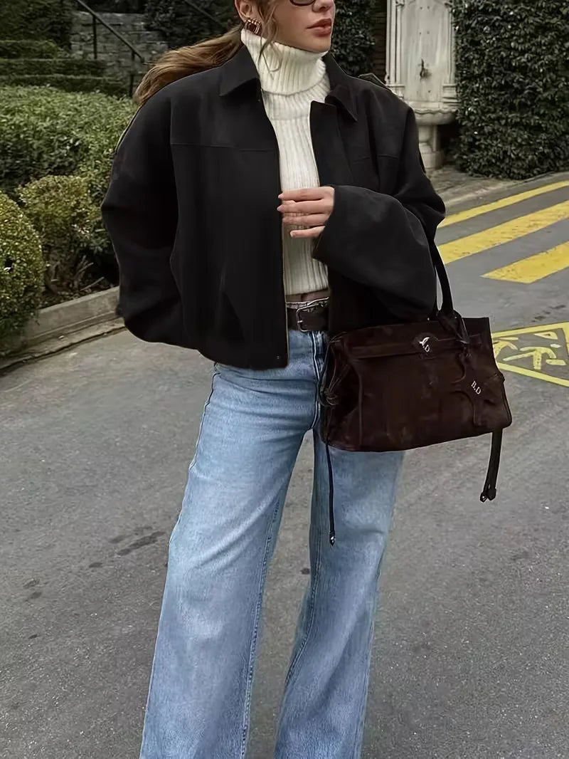 Women's Oversized Bomber Jacket
