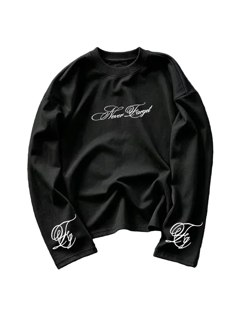 Men's Longsleeve with Large Cursive Back Print