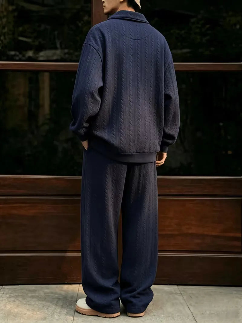 Men's Lounge Set in Cable Knit