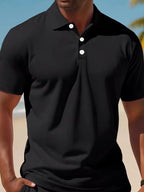 Men's Polo and Shorts Summer Set in Light Blue