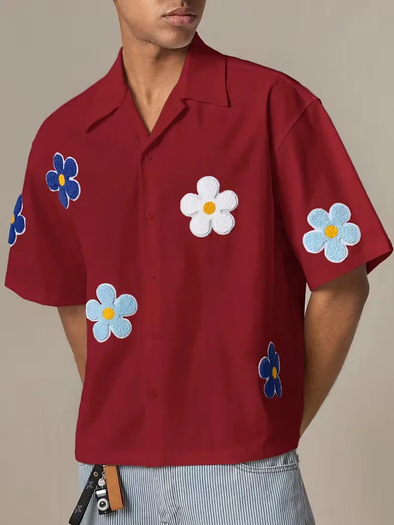 Men's Floral Short Sleeve Shirt