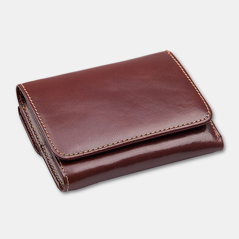 Men's leather-look RFID Trifold Wallet – Vintage Compact Card Holder