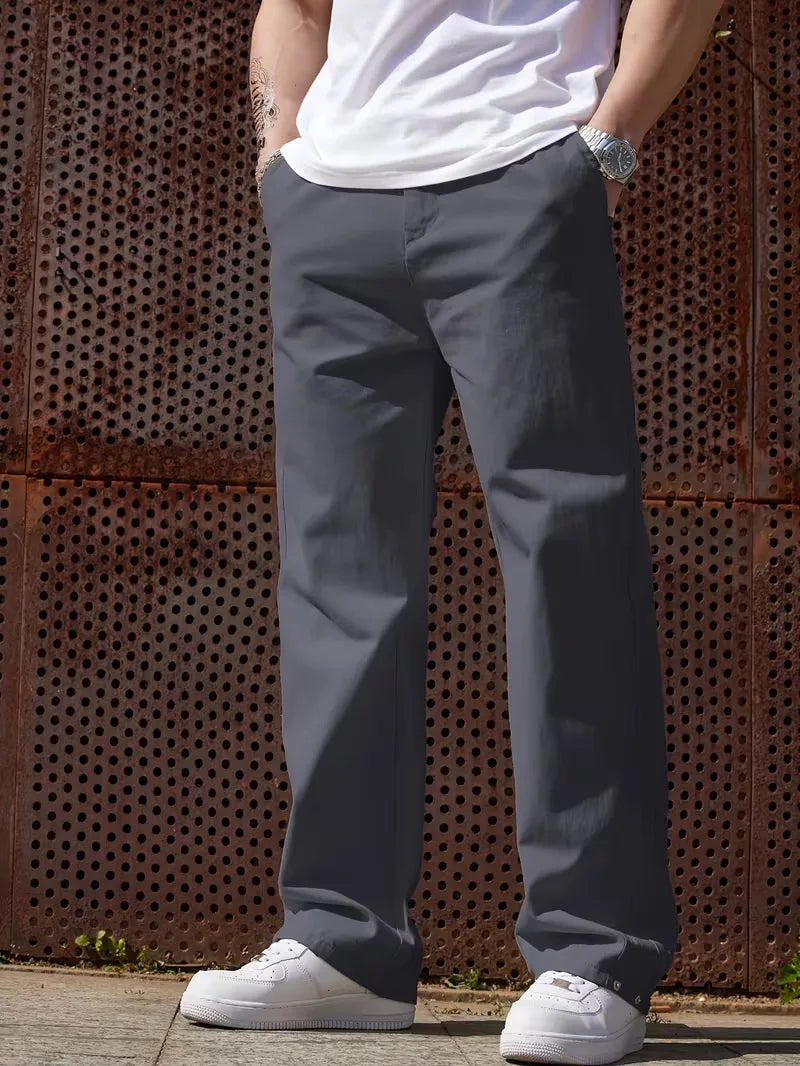 Men's Wide-Leg Trousers with Elasticated Waist