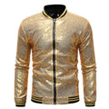 Men's Sequin Bomber Jacket – Full-Zip Party Jacket