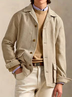 Men's Herringbone Trench Coat