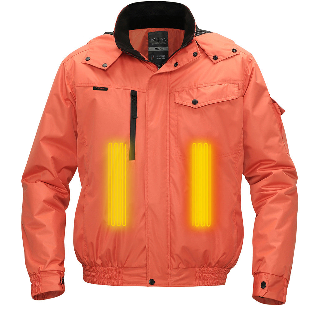 Men's USB Heated Winter Jacket – Waterproof Hooded Thermal Coat