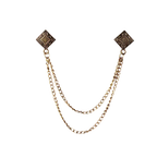Men's Double Chain Brooch – Vintage-Inspired Accent