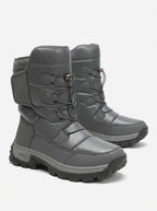 Men's Plush-Lined Snow Boots – High-Top Winter Boots