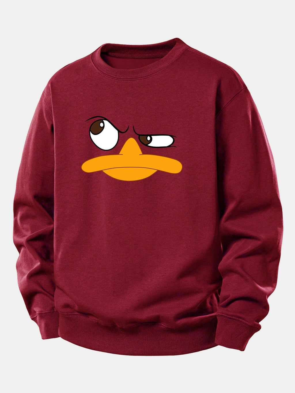 Men's Relaxed Fit Printed Crew Neck Sweatshirt