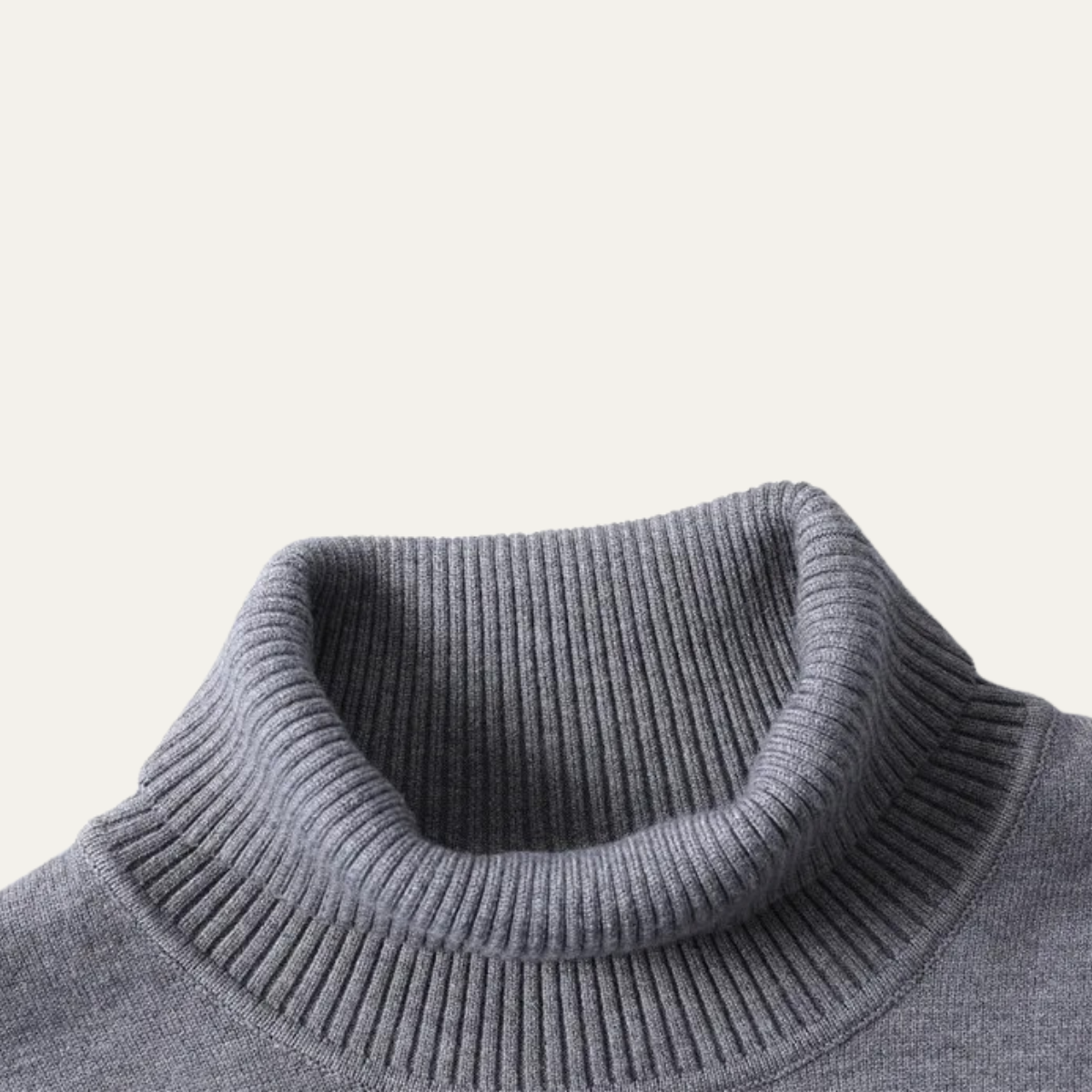 Men's Slim-Fit Turtleneck Jumper – Cotton-Blend Knit