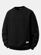 Men's Geometric Textured Crew Neck Sweatshirt
