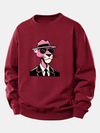 Men's Relaxed Fit Graphic Crew Neck Sweatshirt
