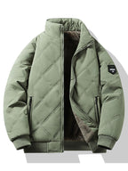 Men's Faux Fur-Lined Quilted Winter Jacket