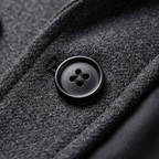 Men's Long Double-Breasted Wool-Blend Trench Coat