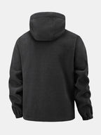 Men's Hooded Polar Fleece Jacket – Warm Full Zip Outdoor Layer