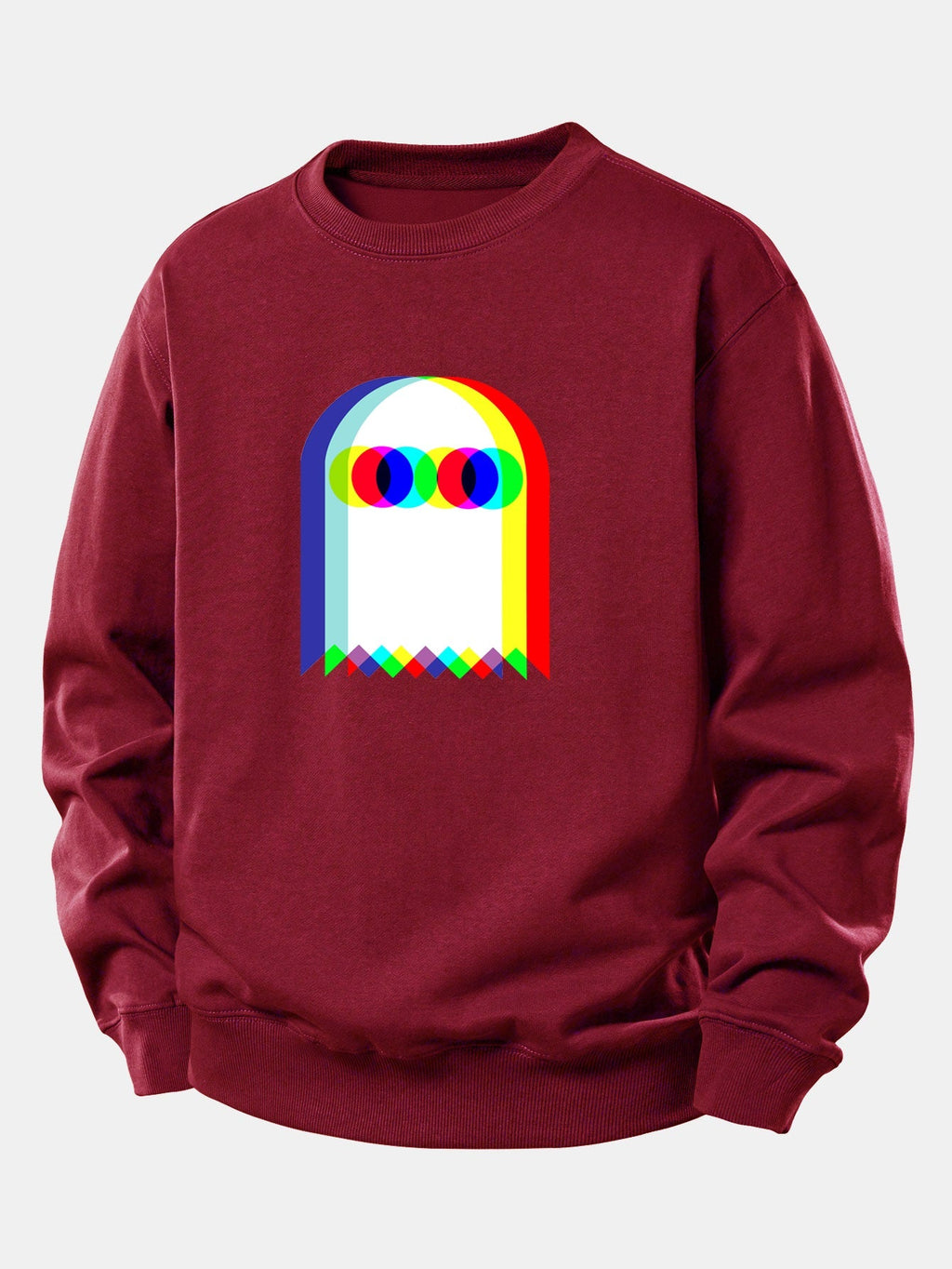 Men's Relaxed Fit Graphic Sweatshirt – Playful Printed Crew Neck Pullover
