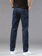 Men's Straight-Leg Jeans with Contrast Stitching