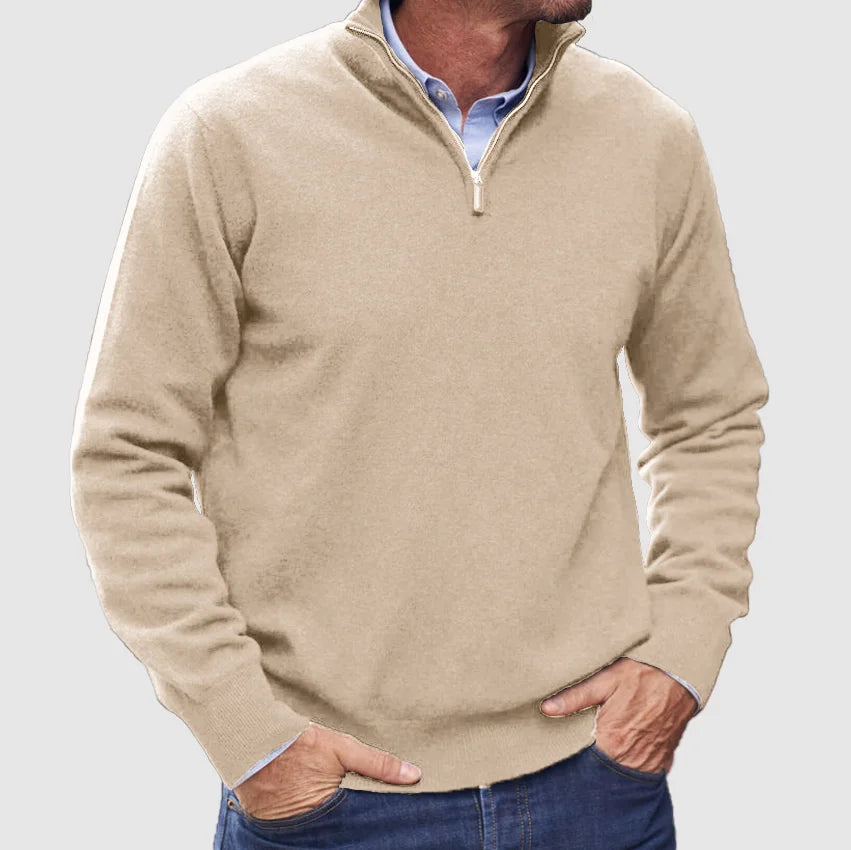 Men's Quarter-Zip Sweater – Refined Knit Layer