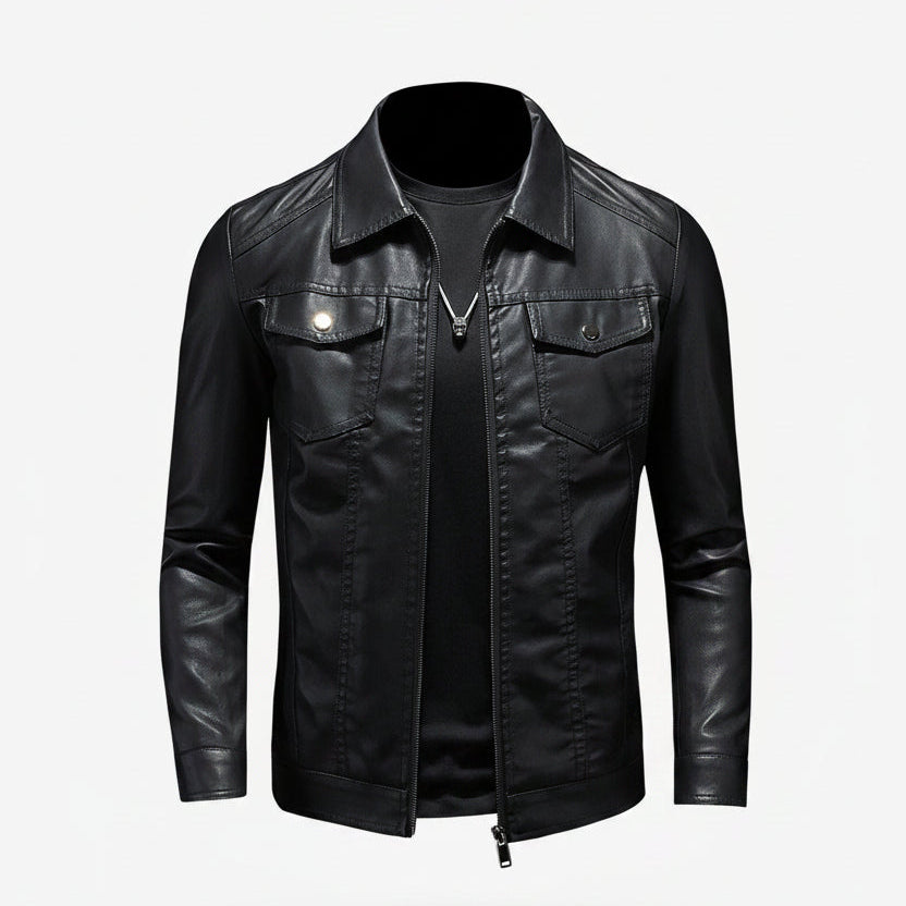Men's Vintage leather-look Jacket – Durable Comfortable Stylish Classic