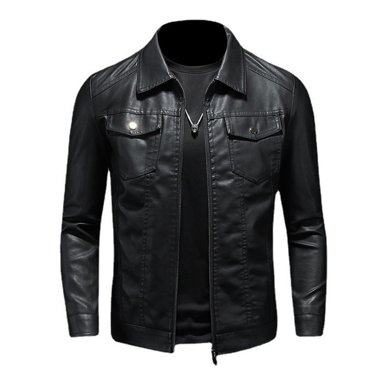Men's Vintage leather-look Jacket – Durable Comfortable Stylish Classic