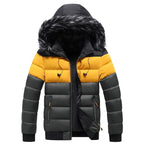 Men's faux fur-Trim Hooded Thermal Down Puffer Jacket