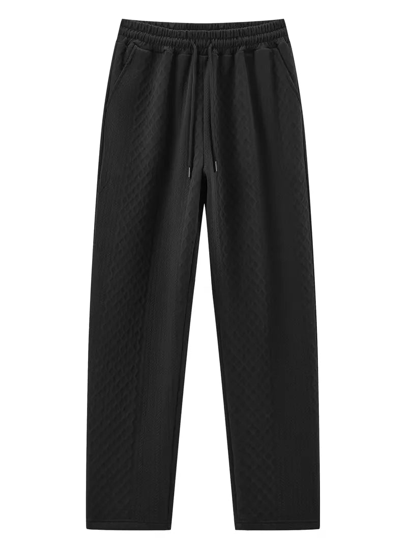 Men's Jacquard Polo and Trouser Lounge Set