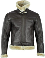Men's shearling-style Aviator leather-look Jacket