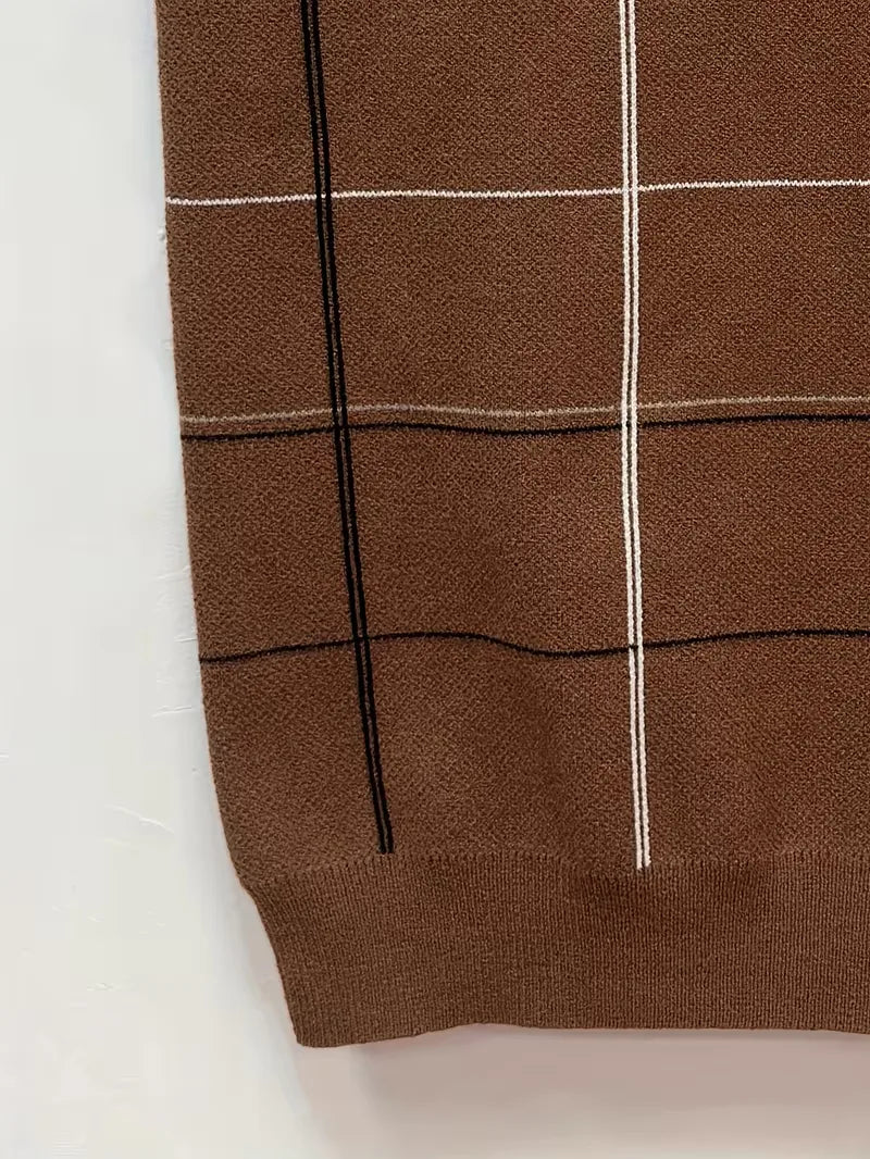 Men's Check Sleeveless Vest