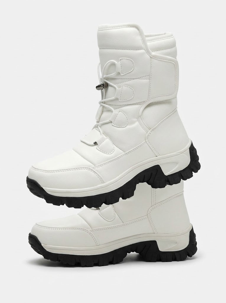 Men's Plush-Lined Snow Boots – High-Top Winter Boots