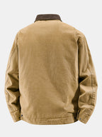 Men's Vintage Washed Cotton Utility Jacket
