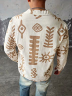 Men's Abstract Print Long Sleeve Shirt