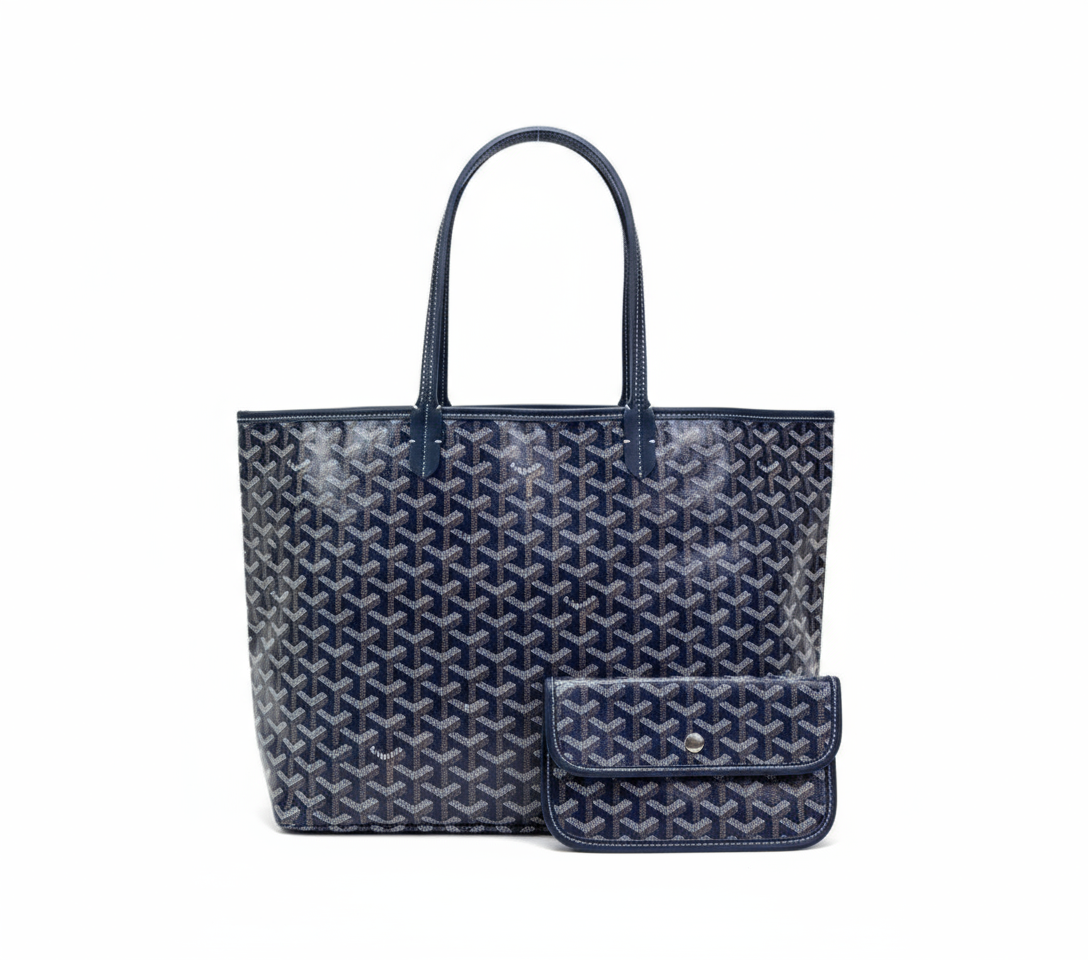 Women's Patterned Tote Bag with Matching Pouch - Large Shopper Bag