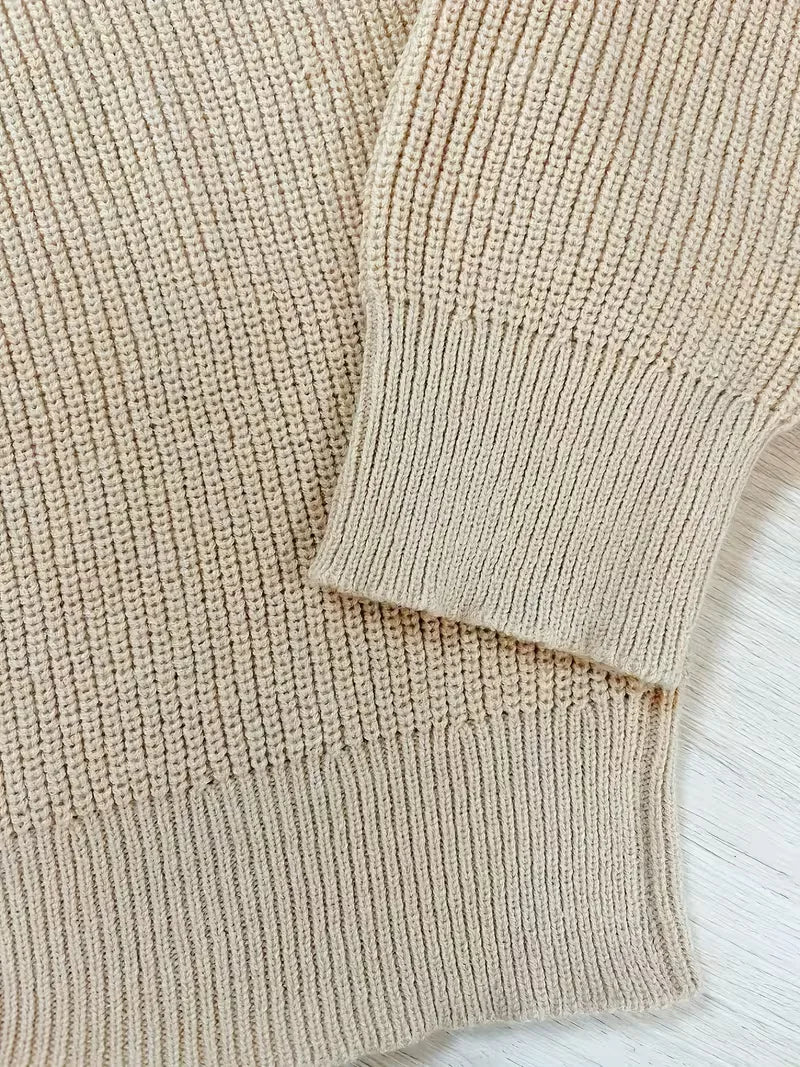 Men's Half-Zip Rib-Knit Jumper