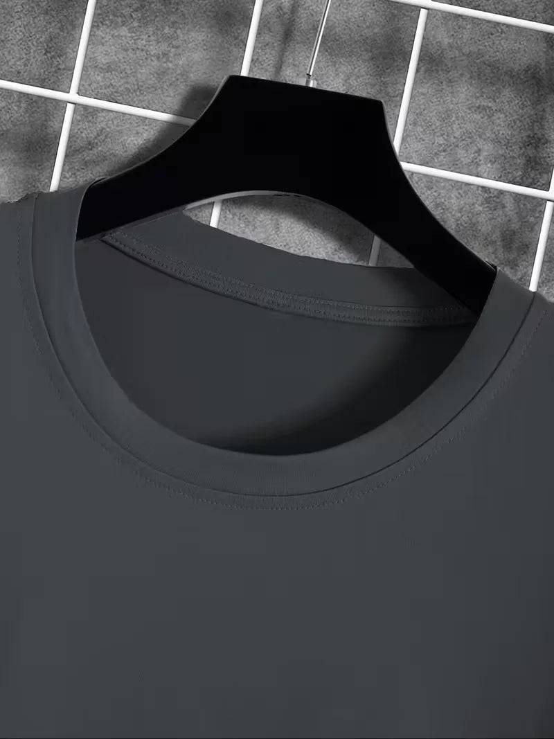 Men's Crew-Neck Longsleeve with Script Sleeve Print