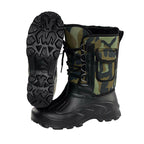 Men's Waterproof Plush-Lined Snow Boots – Lace-Up Mid-Calf Outdoor Winter