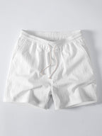 Men's Eyelet Jacquard Shirt and Shorts Resort Set