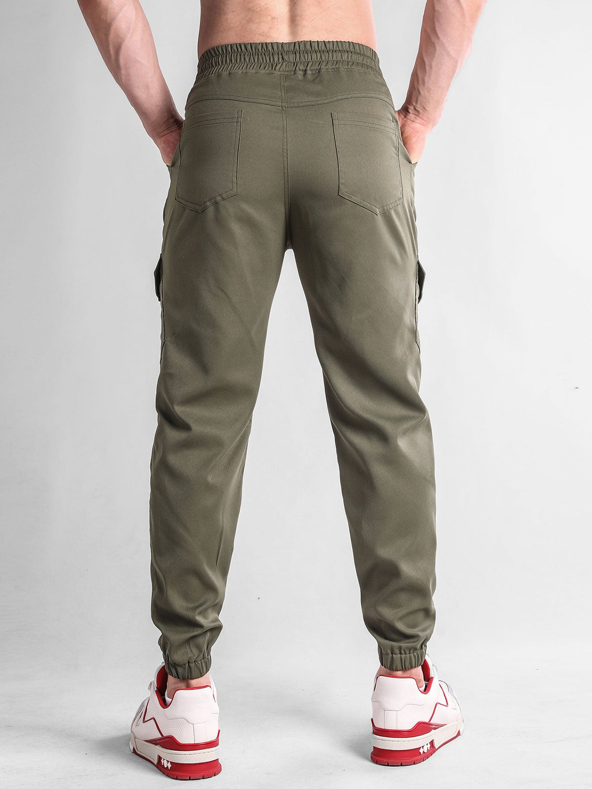 Men's Sherpa-Lined Cotton Jacket and Cargo Jogger Set