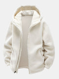 Men's Reversible Corduroy Hooded Jacket with Teddy Fleece