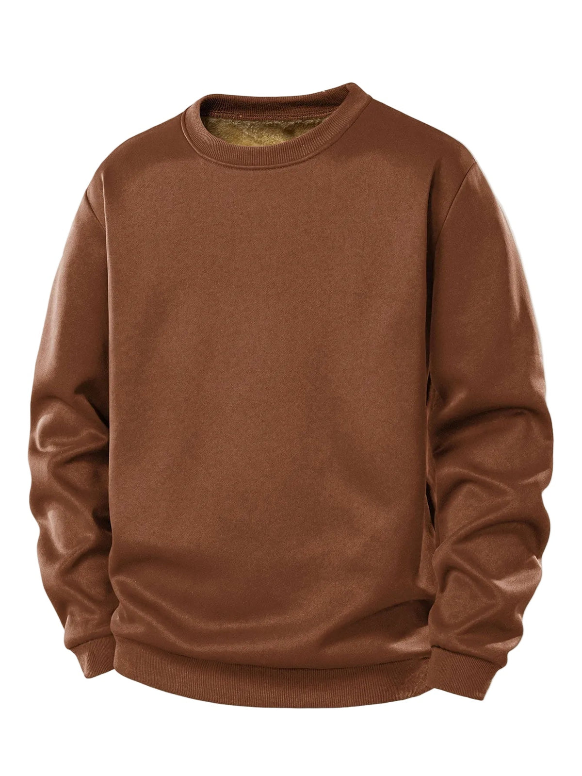 Men's Teddy Fleece-Lined Crew Neck Sweatshirt