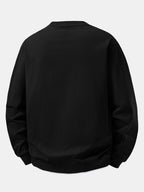 Men's Cotton Blend Layered Crew Neck Sweatshirt