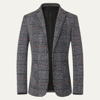 Men's Slim-Fit Check Tweed-Style Blazer