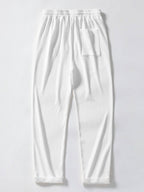 Men's Knitted Button-Up Shirt and Straight-Leg Trousers Set