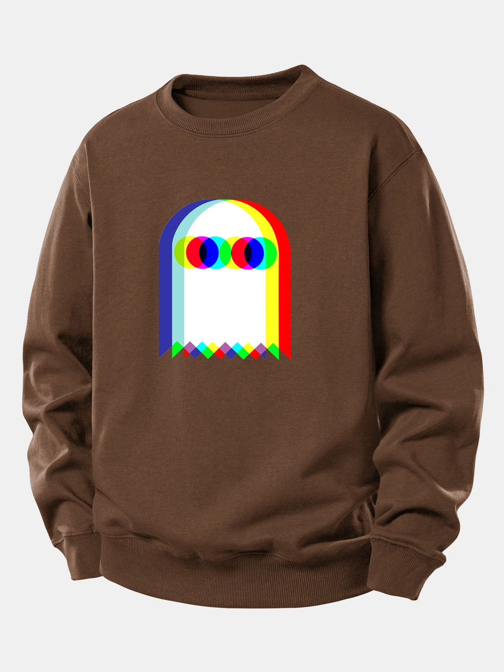 Men's Relaxed Fit Graphic Sweatshirt – Playful Printed Crew Neck Pullover