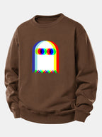 Men's Relaxed Fit Graphic Sweatshirt – Playful Printed Crew Neck Pullover