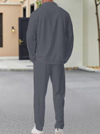 Men's Button-Up Bomber Jacket with Chest Pockets