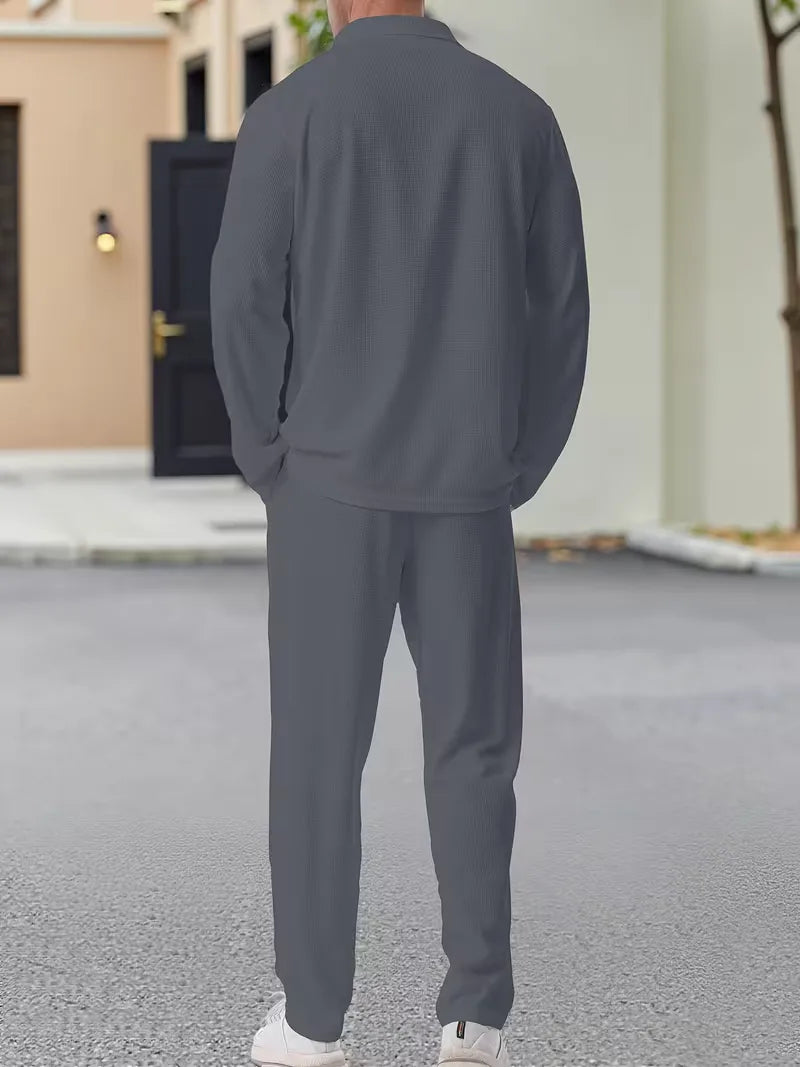 Men's Button-Up Bomber Jacket with Chest Pockets
