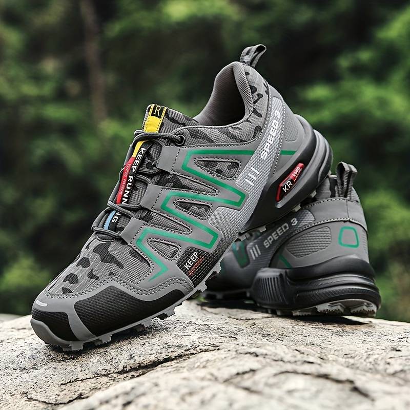 Men's Waterproof Low-Cut Hiking Shoes – Grippy Lightweight Outdoor Trainers